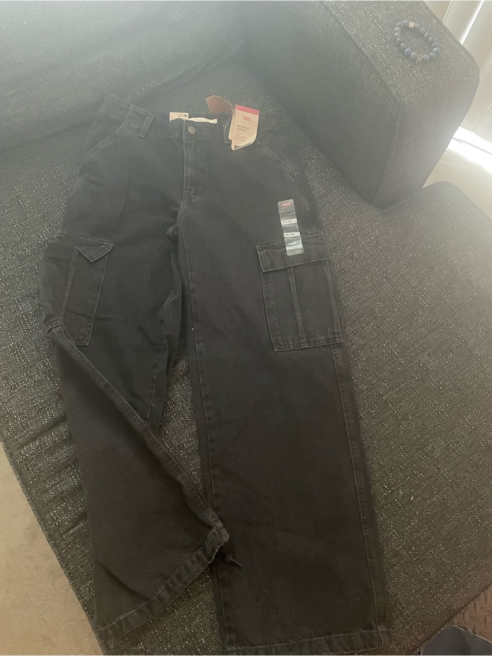 Levi's Black Cargo Pants with Utility Pockets I consider them unisex